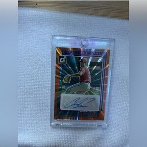 2025 Donruss Baseball - Chase Burns - Orange Foil"Signature Series Auto SSP#9/25